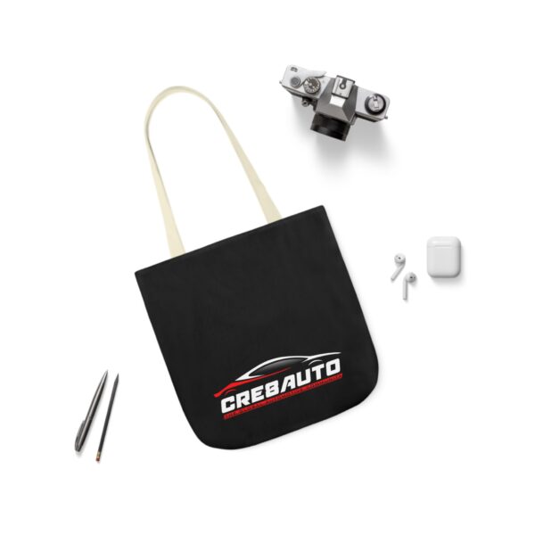 Stylish Canvas Tote Bag with Vibrant 5-Color Straps - Perfect for Car Enthusiasts