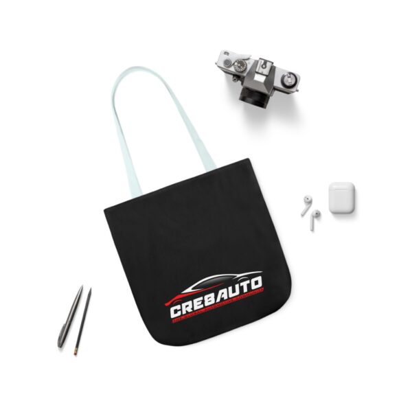 Stylish Canvas Tote Bag with Vibrant 5-Color Straps - Perfect for Car Enthusiasts